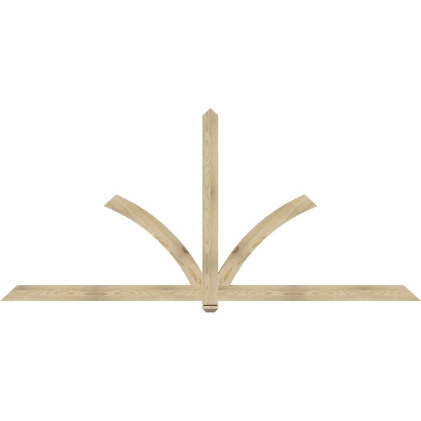 Ekena Millwork Redmond Rough Sawn Timber Gable Bracket, Douglas Fir, 108"W x 49"H x 2"D x 4"F, 11/12 Pitch GBW108X49X0204RED00RDF - main